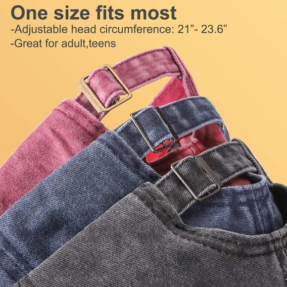 Men's 3 Pack Plain Classic Cotton Soft Retro Adjustable Dad Baseball Hat Cap - Picture 4 of 7